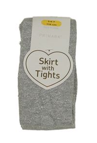 Nové - šedo-stříbrné melírované punčocháče PRIMARK