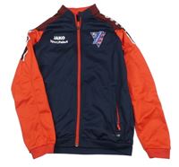 Tmavomodro-červená thermo propínací mikina s logem JAKO