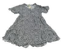 Nové - černo-bílé květované šaty PRIMARK