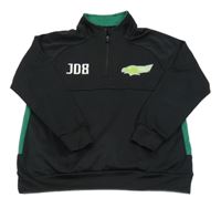 Černo-tmavozelená thermo mikina s orlem a písmenky