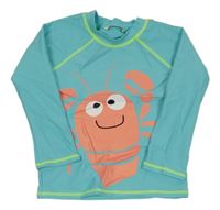 Světlemodré UV triko s humrem 