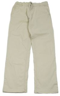 Světlebéžové chino plátěné kalhoty KIDS