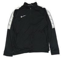 Černo-bílá funkční sportovní propínací mikina s logem Nike