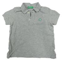 Šedé polo tričko Benetton 