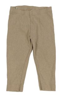 Béžové melírované žebrované legíny H&M