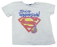 Bílé tričko Superman s nápisy 