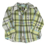 Khaki-bílo-žlutá kostkovaná košile H&M