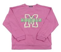 Růžová mikina s nápisem Primark