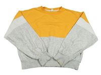 Hořčicovo-světlešedá mikina H&M