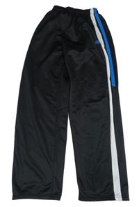 Černé sportovní tepláky s pruhy