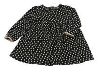 Černé puntíkaté teplákové šaty Zara