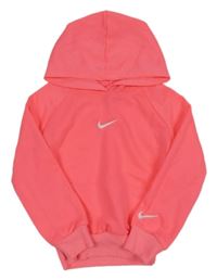 Neonově růžová lehká mikina s kapucí Nike