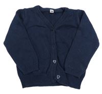 Tmavomodrý propínací svetr Zeeman