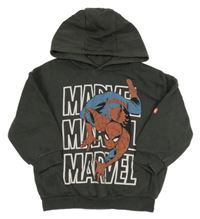 Tmavošedá mikina se Spidermanem a kapucí Marvel