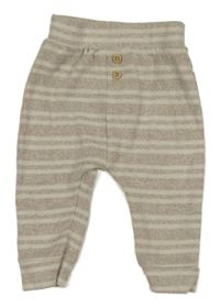 Béžové pruhované úpletové tepláky s knoflíky George