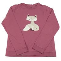 Vínové mikinotriko s liškou Yigga