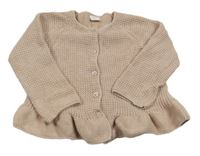 Pudrový propínací svetr Next