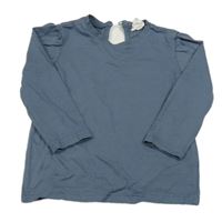 Modrošedé triko H&M