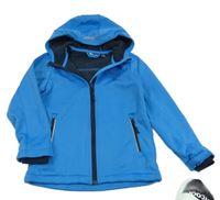 Modrá softshellová funkční bunda s liškou a kapucí Crivit