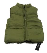 Nové - Khaki šusťáková zateplená vesta Dunnes