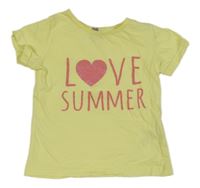 Žluté tričko s nápisem se srdcem Lupilu