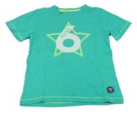 Zelené tričko s číslem a hvězdou Topolino