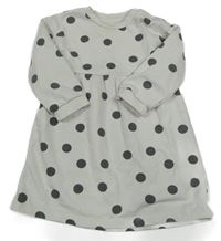 Světlešedé puntíkaté teplákové šaty Tu