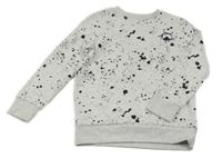 Světlešedá melírovaná skvrnitá mikina s ovladačem F&F