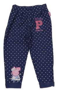 Tmavomodré puntíkaté tepláky s Peppou Tu