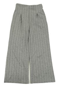Šedo-bílé pruhované teplákové široké kalhoty LC Waikiki