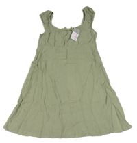Nové - Khaki lněné šaty Primark
