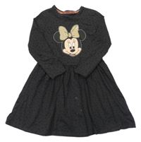 Antracitové vzorované bavlněné šaty s Minnie C&A