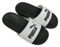 Černo-bílé pantofle s logem Puma vel. 33