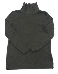 Tmavošedé melírované triko s rolákem H&M