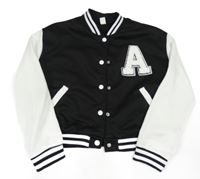 Černo-bílá sportovní baseballová mikina s písmenem Shein