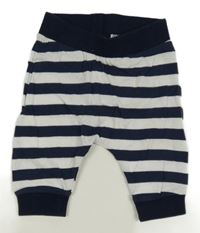 Tmavomodro-bílé pruhované lehké tepláky Dopodopo