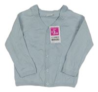 Nové - světlemodrý lehký propínací svetr Next