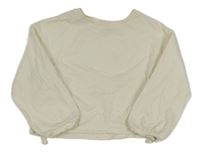 Smetanové vzorované crop triko Next