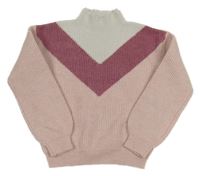 Světleůržovo-růžový svetr Primark