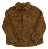 Hnědá manšestrová košile Primark