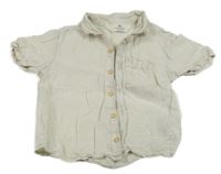 Světlešedá lněná košile H&M