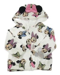 Nové - bílá propínací mikina s Minnie a kapucí Primark