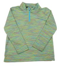 Zeleno-barevné melírované sportovní funkční triko