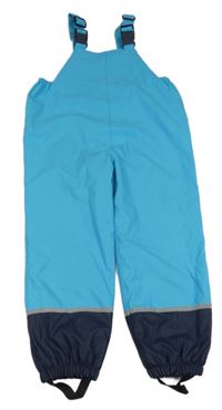 Tyrkysovo-černé nepromokavé laclové kalhoty Kiki&Koko