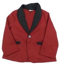 Rubínovo-černé společenské sako shein