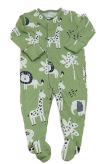 Zelený overal se zvířátky Matalan