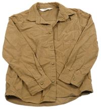 Hnědá manšestrová košile H&M
