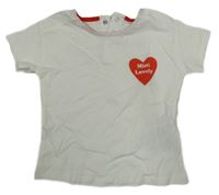 Bílé tričko se srdíčkem KIABI