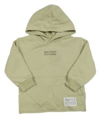 Světlezelená mikina s nápisem a kapucí H&M