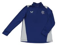 Tmavomodro-šedá funkční fotbalová mikina Castore